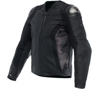 Dainese Avro 5 Chaqueta de cuero de motocicleta, negro-gris, tamaño 54 para Hombres