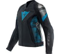 Dainese Avro 5, chaqueta de cuero mujer 40 female Negro/Turquía/Gris Oscuro
