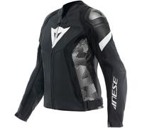 Dainese Avro 5 Chaqueta de cuero para damas, negro-blanco, tamaño 42 para Mujer