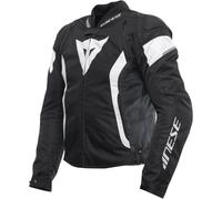 Dainese Avro 5 Chaqueta textil de motocicleta, Negro/Blanco, Talla 46