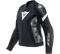 Dainese Avro 5 Chaqueta de cuero para damas, negro-blanco, tamaño 46 para Mujer