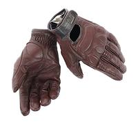 Dainese - Blackjack Unisex Gloves, Moto Guantes de Cuero para Verano, Estilo Retro Vintage, Clásico, Guantes Moto Hombre y Mujer, Elásticos, Reforzados y Transpirables, Marrón Oscuro