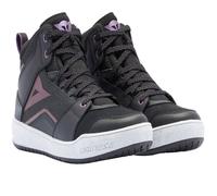 Dainese Suburb D-WP impermeable Zapatos de moto para mujer, negro-blanco-lila, tamaño 40