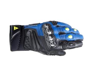 Dainese Carbon 4 Guantes Cortos de Motocicleta Racing Azul Negro Flo Amarillo