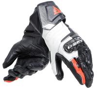 Dainese Carbon 4 Long Guantes de motocicleta para damas, Negro/Blanco/Rojo, Talla XL