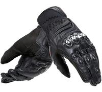 Dainese - Carbon 4 Short Gloves, Guantes Moto Cortos, de Piel, Protecciones de Carbono en los Nudillos, Hombre, Negro/Negro, XL