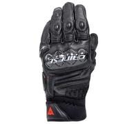 Dainese - Carbon 4 Short Gloves, Guantes Moto Cortos, de Piel, Protecciones de Carbono en los Nudillos, Hombre, Negro/Negro, S