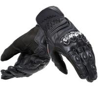 Dainese - Carbon 4 Short Gloves, Guantes Moto Cortos, de Piel, Protecciones de Carbono en los Nudillos, Hombre, Negro/Negro, S