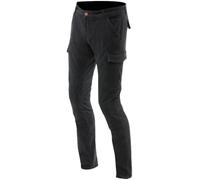 Dainese Cargo Slim Tapered Pantalones Textiles de Moto, negro, tamaño 33 para Hombres