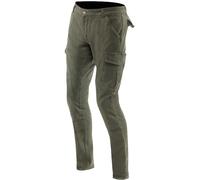 Dainese Cargo Slim Tapered Pantalones Textiles de Moto, Verde Militar, Talla 35