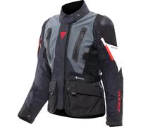 Dainese Carve Master 4 Gore-Tex Chaqueta de motocicleta impermeable para mujer, negro-gris-rojo, tamaño 48