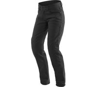 Dainese Casual Slim Pantalones textiles para motocicletas para damas, negro, Talla 26
