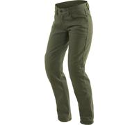 Dainese Casual Slim Pantalones textiles para motocicletas para damas, verde, Talla 27