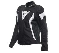 DAINESE Chaqueta de moto mujer AVRO 5 tejido Negro Blanco Certificada