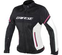 Dainese Chaqueta textil Air Frame D-1 para mujer Negro/Blanco/Rosa 40 40