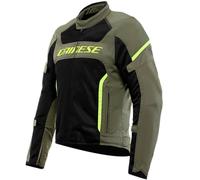 DAINESE Chaquetas Air Frame 3 Tex Army Green / Black / Fluo Yellow 52