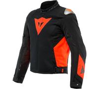Dainese - Energyca Air Tex Jacket, Chaqueta Moto Hombre de Cordura, Cazadora Moto Resistente a la Abrasión con Forro Cortaviento, con Protección de Hombro Reemplazable, Negro/Rojo