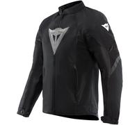 Dainese - Air Graphics Tex Jacket, Chaqueta de Moto de Verano, Ventilada y Ligera, con Protectores Suaves en Hombros y Codos, Hombre, Negro/Blanco Diamante, 50