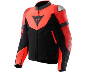 DAINESE Chaquetas Iperattiva Leather-Tex Red Fluo / Black 44