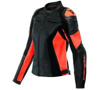 DAINESE Chaquetas Racing 4 Lady Black / Fluo-Red 50
