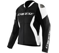 DAINESE Chaquetas Racing 5 Leather Lady Black / White 50