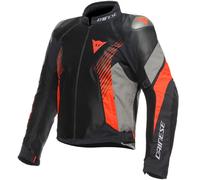 DAINESE Chaquetas Super Rider 2 Absoluteshell Black / Dark Gull Gray / Fluo Red 52