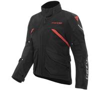 Dainese Tempest 4 D-Dry Chaqueta textil para moto para mujeres, negro/negro/rojo, Talla 46