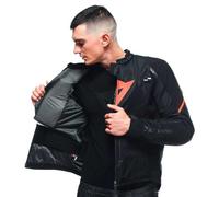 DAINESE SMART JACKET LS SPORT BLACK/FLUO RED - Talla 54