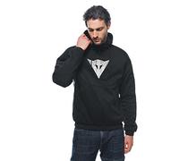 Dainese - Daemon-X Safety Hoodie Full Zip, Sudadera de Moto de Tela, Protectores de Hombro y Codo, Chaqueta de Moto para Hombre, Negro/Negro/Blanco, 54