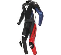 Dainese Demon Sprint Traje de cuero de moto de dos piezas, Negro/Blanco/Rojo, Talla 50