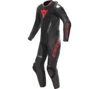 Dainese Demon Sprint Traje de cuero de moto perforado de una sola pieza, negro/negro/rojo, Talla 50