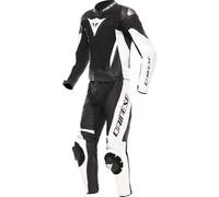 Dainese Demon Sprint Tuta in pelle da motociclista a due pezzi, nero/bianco/bianco, 46