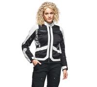 Dainese - Desert Lady Tex Jacket, Chaqueta de Moto de Verano, Tejido Técnico Ligero, Protectores de Hombros y Codos, Chaqueta de Moto para Mujer, Peyote/Negro/Steeple-Gray, 40