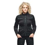Dainese - Desert Lady Tex Jacket, Chaqueta de Moto de Verano, Tejido Técnico Ligero, Protectores de Hombros y Codos, Chaqueta de Moto para Mujer, Negro/Negro/Ébano, 42