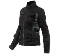 Dainese Desert Tex Chaqueta textil para motocicletas para damas, negro/gris, Talla 40