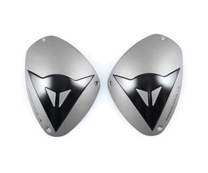 Dainese - Dets Aluminum Knee Plates, Rodilleras de Aluminio para Moto, Protectores de Recambio para Mono de Moto, para Hombres y Mujeres, Aluminio/Negro