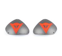 Dainese - Dets Aluminum Shoulder Plates, Protectores de Aluminio para Hombros de Motocicleta, Protectores de Recambio para Mono de Motocicleta, para Hombres y Mujeres, Aluminio/Rojo Fluo