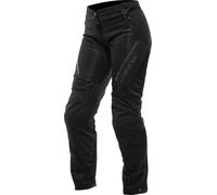 Dainese - Drake 2 Super Air Tex Pants Wmn, Pantalones de Moto Ventilados, de Tejido, para la Temporada de Verano, con Protectores Extraíbles, Mujer, Negro/Negro, 44