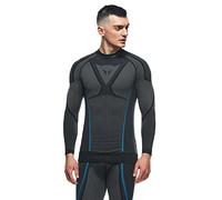 Dainese Dry LS, Camiseta Manga Larga Moto, Hombre, Negro/Azul, XL/X