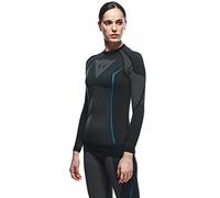 Dainese Dry LS Lady, Camiseta Manga Larga Moto, Mujer, Negro/Azul, XS/S