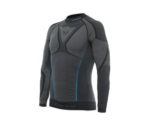 Dainese - Dry LS Man,Maillot Térmico Esquí, Camiseta Interior Transpirable de Manga Larga,Negro/Azul,Hombre