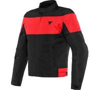 Dainese Elettrica Air Tex Chaqueta textil para motocicletas, negro/rojo, Talla 44