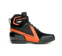 Dainese Energyca D-WP Shoes, Botas de Motociclista Hombre, Negro/Rojo Fluo, 41 EU