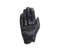 Dainese - Guantes Ermex, Guantes de Verano para Moto, Transpirables con Inserciones de Malla, Protectores Rígidos en Nudillos, Refuerzos de Piel, Pantalla Táctil, Negro y Antracita, Talla L