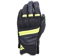 Dainese - Fulmine D-Dry® Gloves, Guantes de Invierno para Moto, Protectores de Nudillos, Guantes con Acolchado Térmico, Pantalla Táctil, Hombre, Negro/Amarillo Fluo/Gris Hierro, M