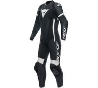 Dainese Grobnik Traje de cuero de motocicleta para damas de 1 pieza, negro-blanco, tamaño 40 para Mujer