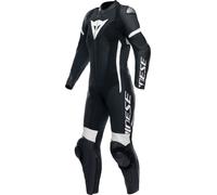 Dainese Grobnik Traje de cuero de motocicleta para damas de 1 pieza, negro-blanco, tamaño 40 para Mujer