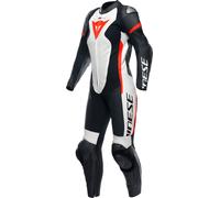 Dainese Grobnik, traje de cuero 1pcs. perforado mujeres 52 female Negro/Blanco/Rojo Neón