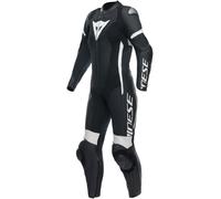 Dainese Grobnik Traje de cuero de motocicleta para damas de 1 pieza, negro-blanco, tamaño 46 para Mujer