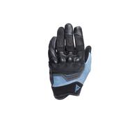 DAINESE - Guantes Ermex, Guantes de Moto de Verano para Mujer, Transpirables con Inserciones de Malla, Protectores Rígidos en Nudillos, Refuerzos de Piel, Pantalla Táctil, Negro y Azul, Talla S